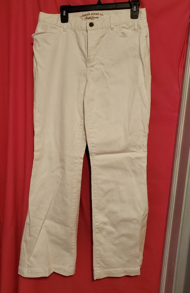 #877 Ralph Lauren white jeans